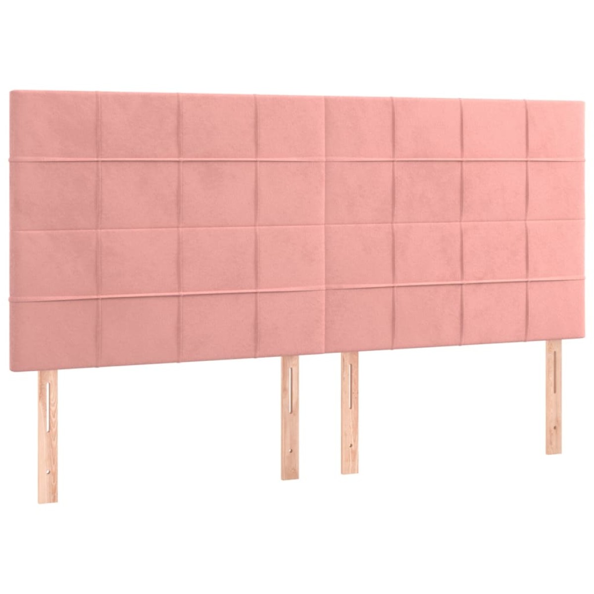 vidaXL Κρεβάτι Boxspring με Στρώμα Ροζ 200x200 εκ. Βελούδινο