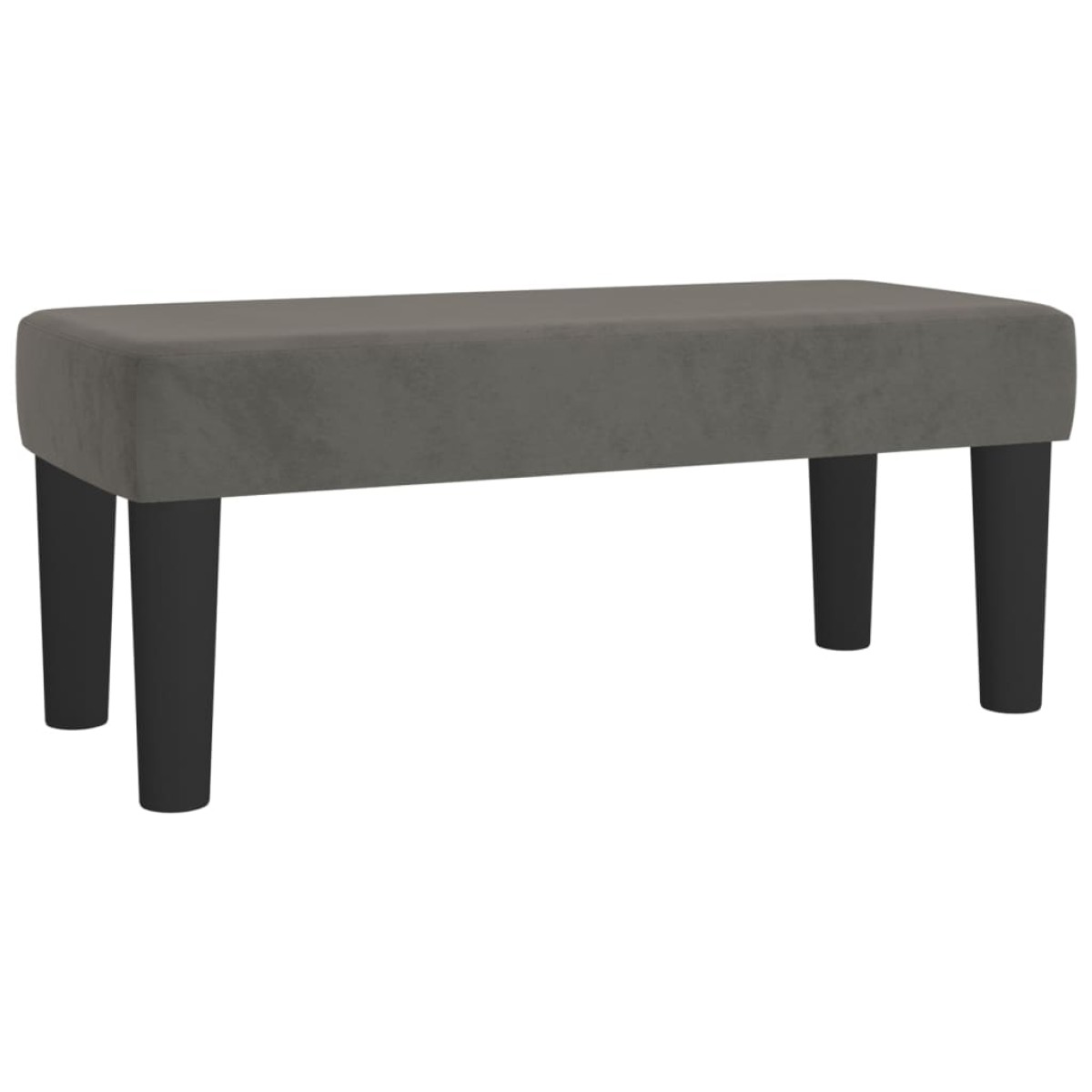vidaXL Κρεβάτι Boxspring με Στρώμα Σκούρο Γκρι 80x200 εκ. Βελούδινο