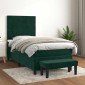 vidaXL Κρεβάτι Boxspring με Στρώμα Σκούρο Πράσινο 80x200 εκ. Βελούδινο