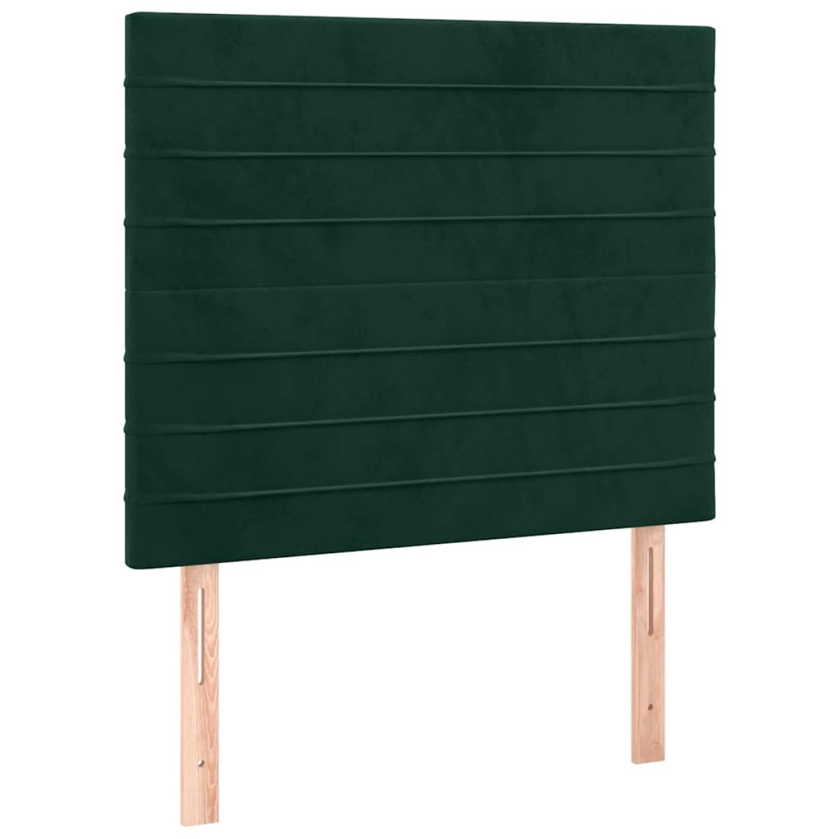 vidaXL Κρεβάτι Boxspring με Στρώμα Σκούρο Πράσινο 90x190 εκ. Βελούδινο