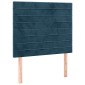 vidaXL Κρεβάτι Boxspring με Στρώμα Σκούρο Μπλε 90x190 εκ. Βελούδινο