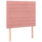 vidaXL Κρεβάτι Boxspring με Στρώμα Ροζ 120x200 εκ. Βελούδινο