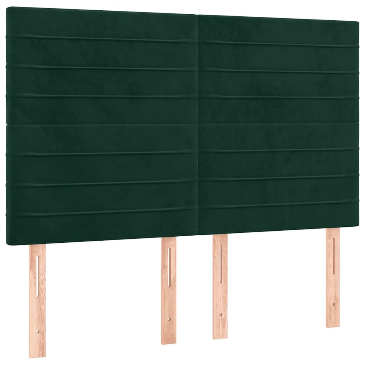 vidaXL Κρεβάτι Boxspring με Στρώμα Σκούρο Πράσινο 140x190εκ. Βελούδινο