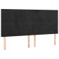 vidaXL Κρεβάτι Boxspring με Στρώμα Μαύρο 160x200 εκ. Βελούδινο