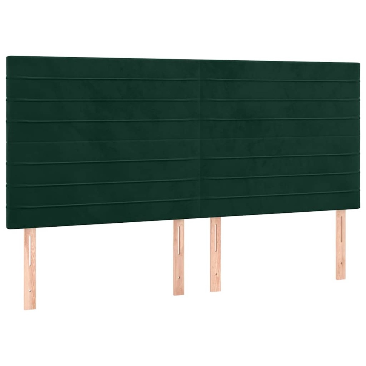 vidaXL Κρεβάτι Boxspring με Στρώμα Σκούρο Πράσινο 160x200εκ. Βελούδινο