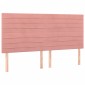 vidaXL Κρεβάτι Boxspring με Στρώμα Ροζ 160x200 εκ. Βελούδινο