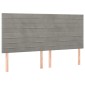 vidaXL Κρεβάτι Boxspring με Στρώμα Ανοιχτό Γκρι 180x200 εκ. Βελούδινο