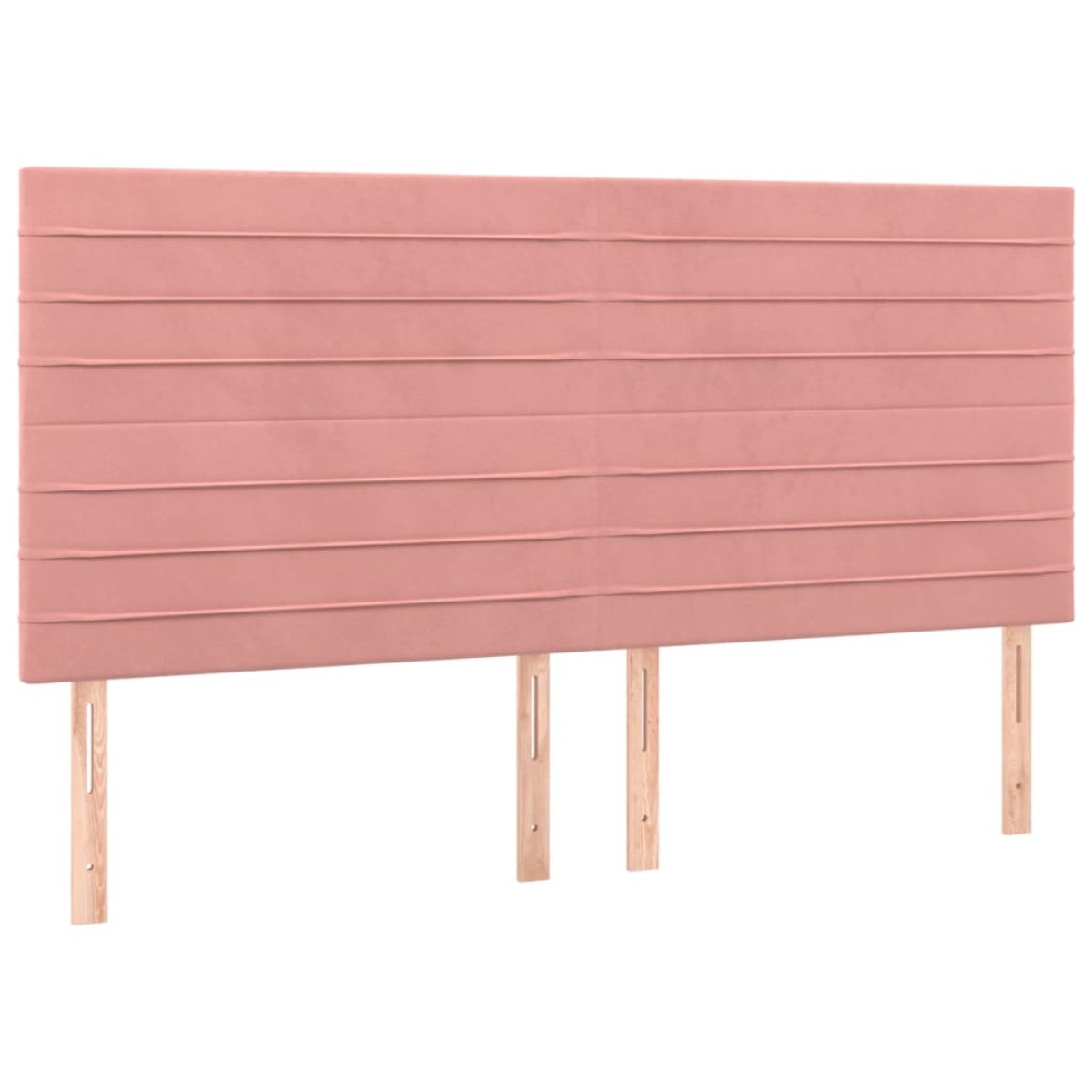vidaXL Κρεβάτι Boxspring με Στρώμα Ροζ 200x200 εκ. Βελούδινο