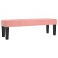 vidaXL Κρεβάτι Boxspring με Στρώμα Ροζ 200x200 εκ. Βελούδινο
