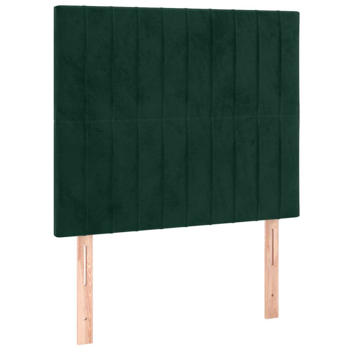 vidaXL Κρεβάτι Boxspring με Στρώμα Σκούρο Πράσινο 80x200 εκ. Βελούδινο