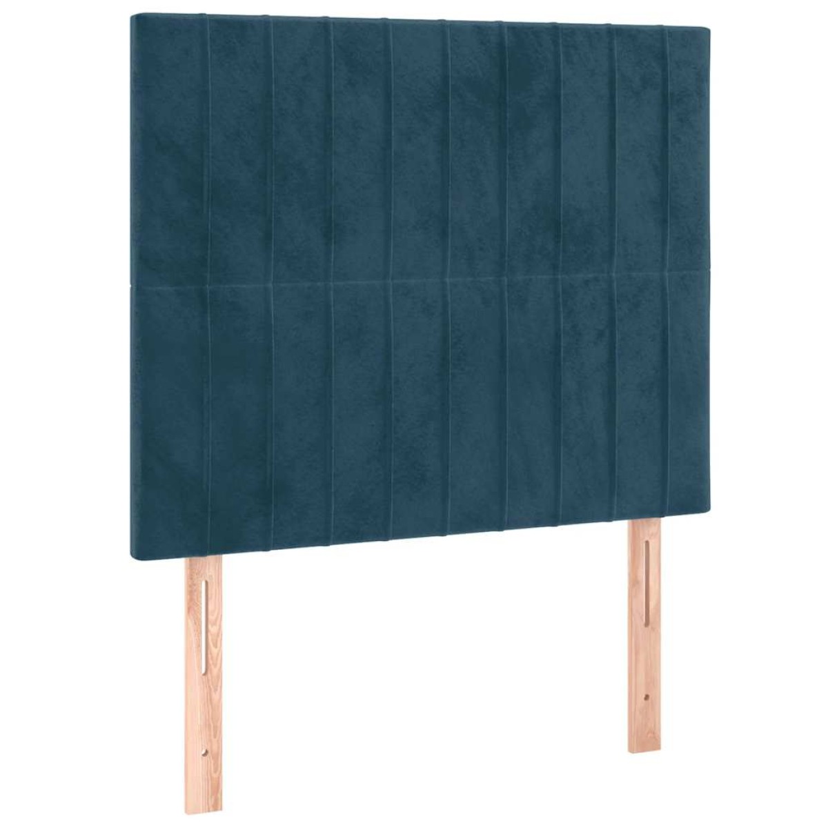 vidaXL Κρεβάτι Boxspring με Στρώμα Σκούρο Μπλε 90x190 εκ. Βελούδινο