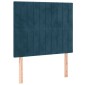 vidaXL Κρεβάτι Boxspring με Στρώμα Σκούρο Μπλε 90x190 εκ. Βελούδινο