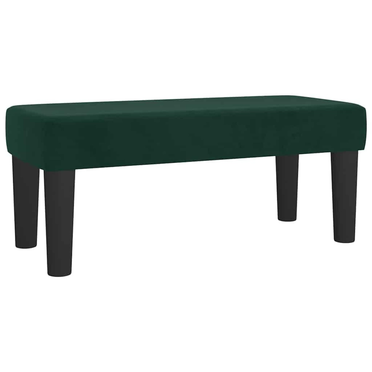 vidaXL Κρεβάτι Boxspring με Στρώμα Σκούρο Πράσινο 90x200 εκ. Βελούδινο