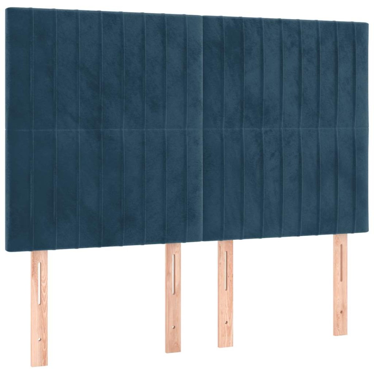 vidaXL Κρεβάτι Boxspring με Στρώμα Σκούρο Μπλε 140x190 εκ. Βελούδινο