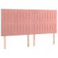 vidaXL Κρεβάτι Boxspring με Στρώμα Ροζ 160x200 εκ. Βελούδινο