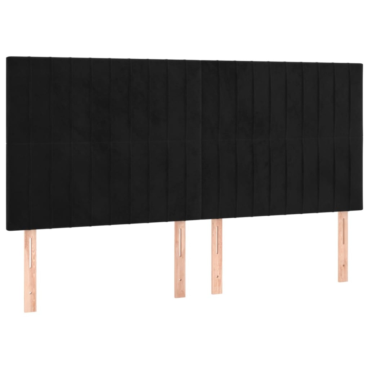 vidaXL Κρεβάτι Boxspring με Στρώμα Μαύρο 180x200 εκ. Βελούδινο