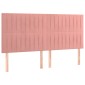 vidaXL Κρεβάτι Boxspring με Στρώμα Ροζ 180x200 εκ. Βελούδινο
