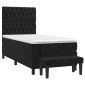 vidaXL Κρεβάτι Boxspring με Στρώμα Μαύρο 80 x 200 εκ. Βελούδινο