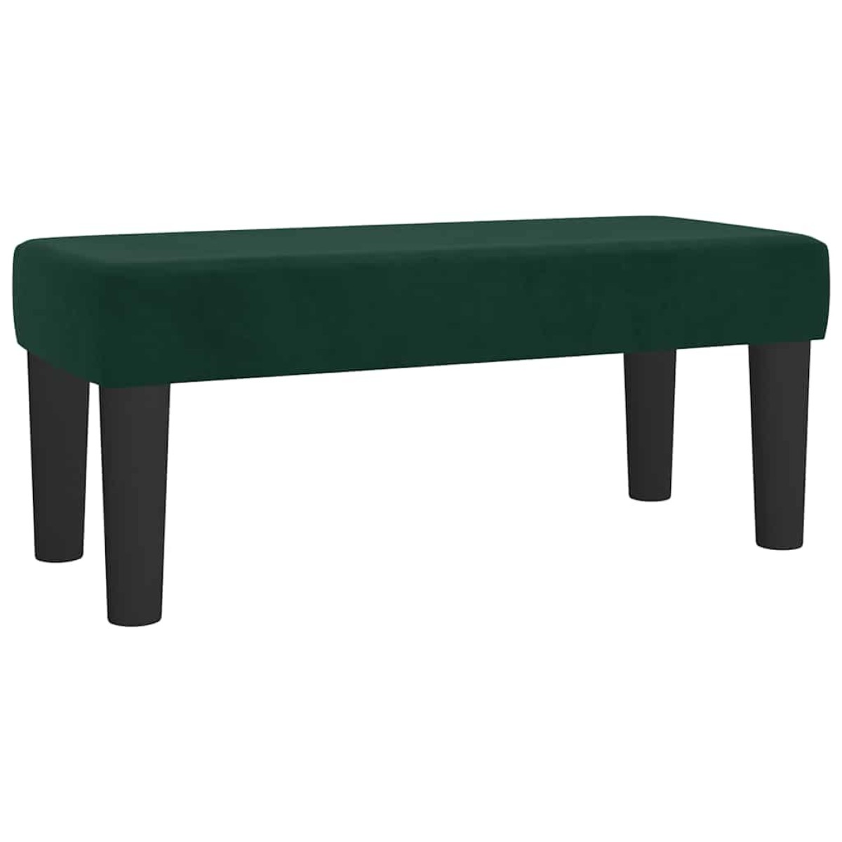 vidaXL Κρεβάτι Boxspring με Στρώμα Σκούρο Πράσινο 90x200 εκ. Βελούδινο