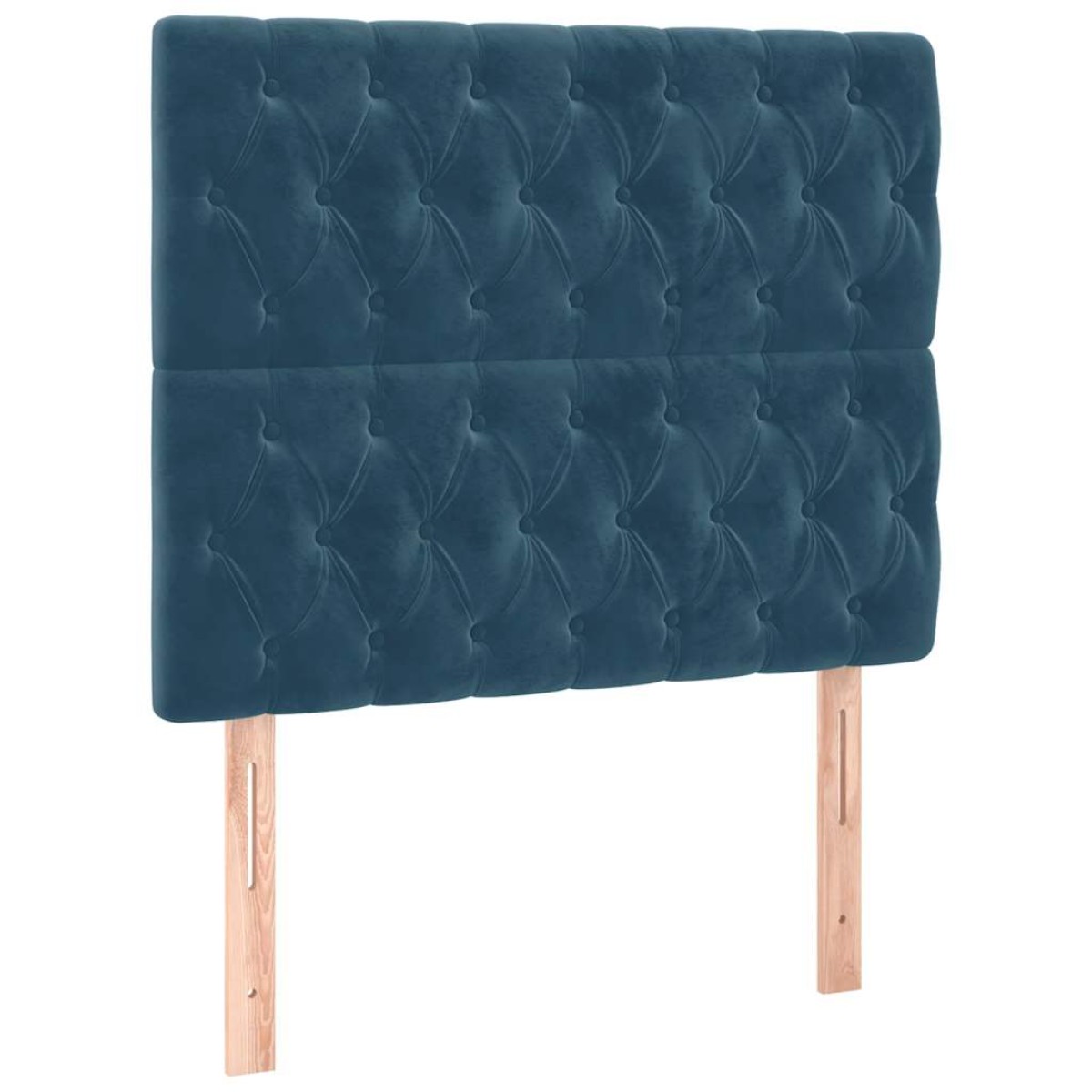 vidaXL Κρεβάτι Boxspring με Στρώμα Σκούρο Μπλε 100x200 εκ. Βελούδινο