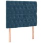 vidaXL Κρεβάτι Boxspring με Στρώμα Σκούρο Μπλε 100x200 εκ. Βελούδινο