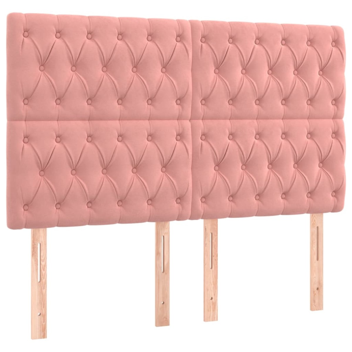 vidaXL Κρεβάτι Boxspring με Στρώμα Ροζ 140x190 εκ. Βελούδινο