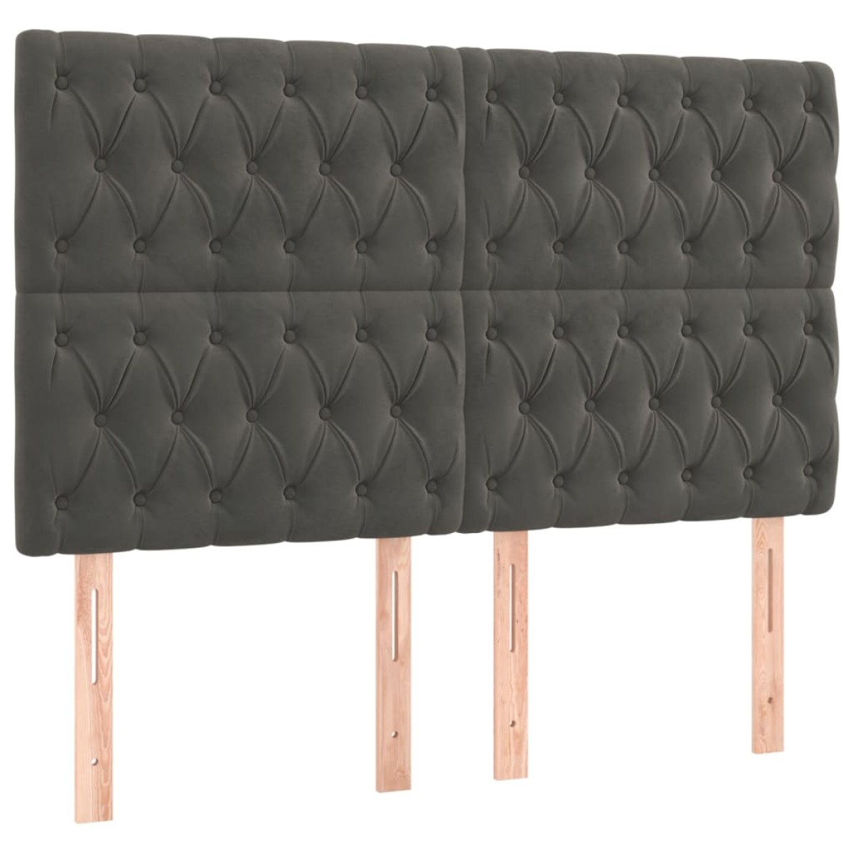 vidaXL Κρεβάτι Boxspring με Στρώμα Σκούρο Γκρι 140x200 εκ. Βελούδινο