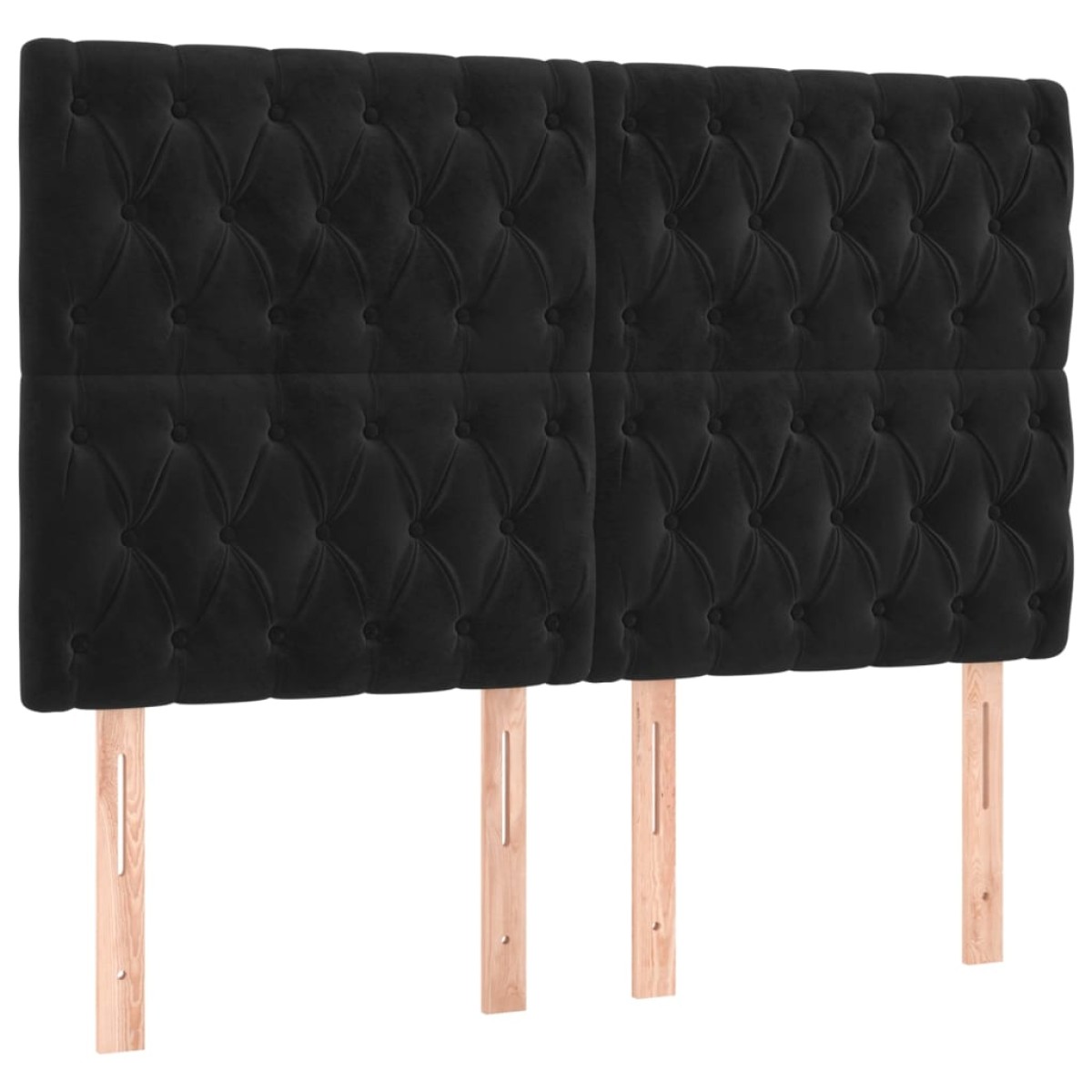 vidaXL Κρεβάτι Boxspring με Στρώμα Μαύρο 160x200 εκ. Βελούδινο