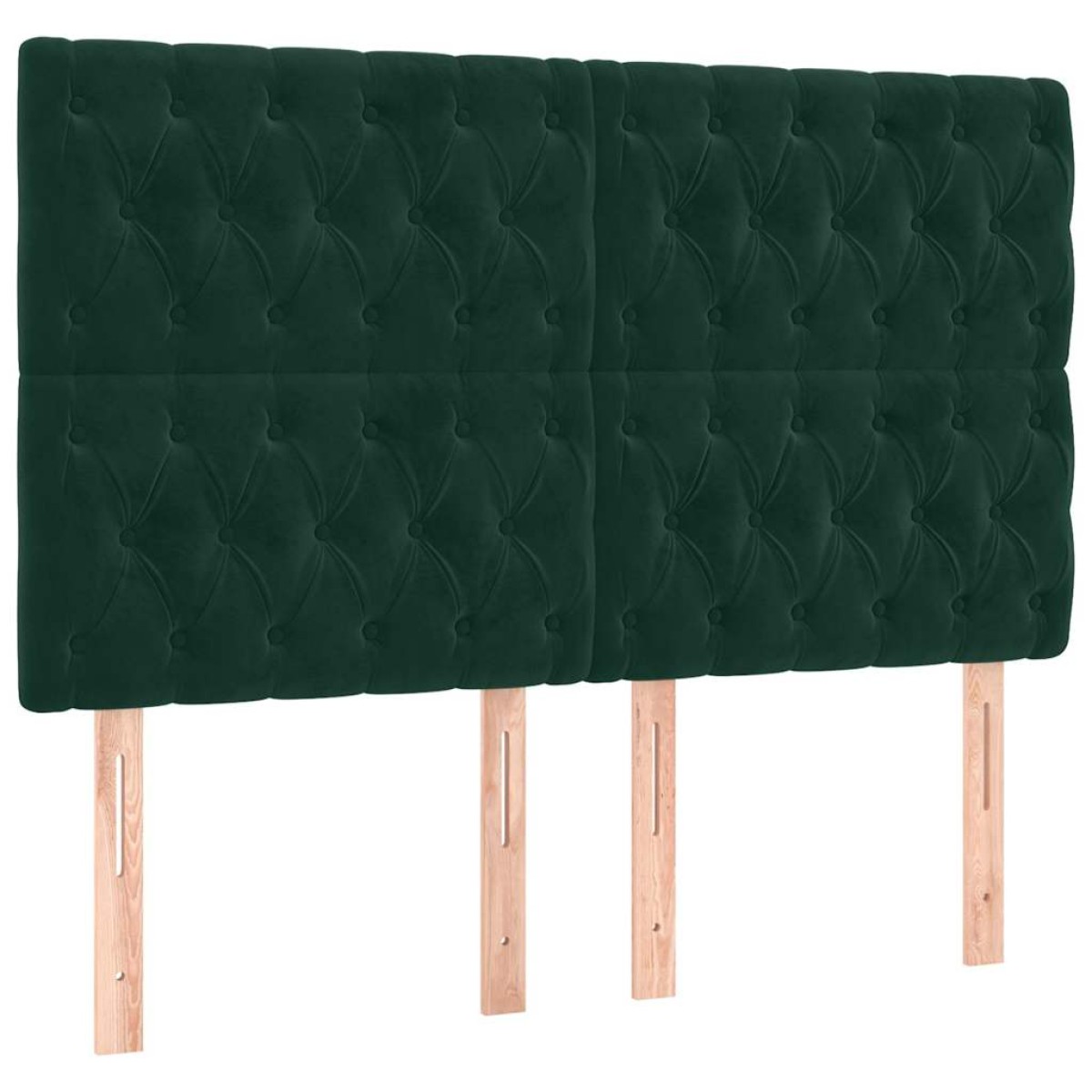 vidaXL Κρεβάτι Boxspring με Στρώμα Σκούρο Πράσινο 160x200εκ. Βελούδινο