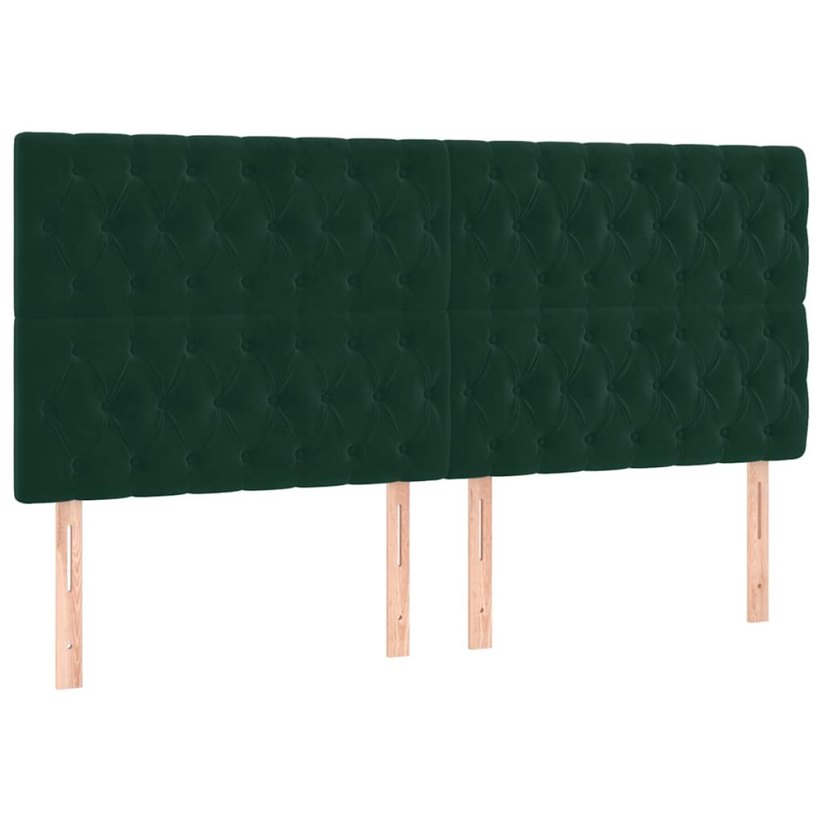 vidaXL Κρεβάτι Boxspring με Στρώμα Σκούρο Πράσινο 180x200εκ. Βελούδινο