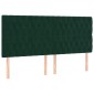 vidaXL Κρεβάτι Boxspring με Στρώμα Σκούρο Πράσινο 180x200εκ. Βελούδινο