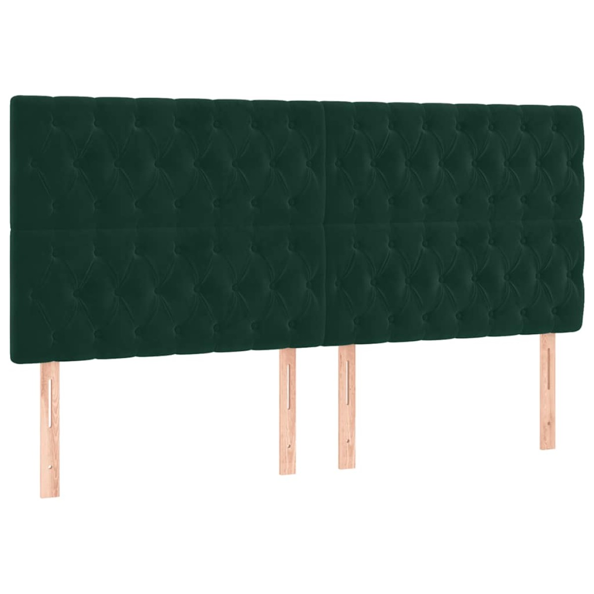 vidaXL Κρεβάτι Boxspring με Στρώμα Σκούρο Πράσινο 200x200εκ. Βελούδινο
