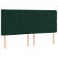 vidaXL Κρεβάτι Boxspring με Στρώμα Σκούρο Πράσινο 200x200εκ. Βελούδινο