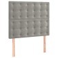 vidaXL Κρεβάτι Boxspring με Στρώμα Ανοιχτό Γκρι 80x200 εκ. Βελούδινο