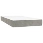 vidaXL Κρεβάτι Boxspring με Στρώμα Ανοιχτό Γκρι 80x200 εκ. Βελούδινο