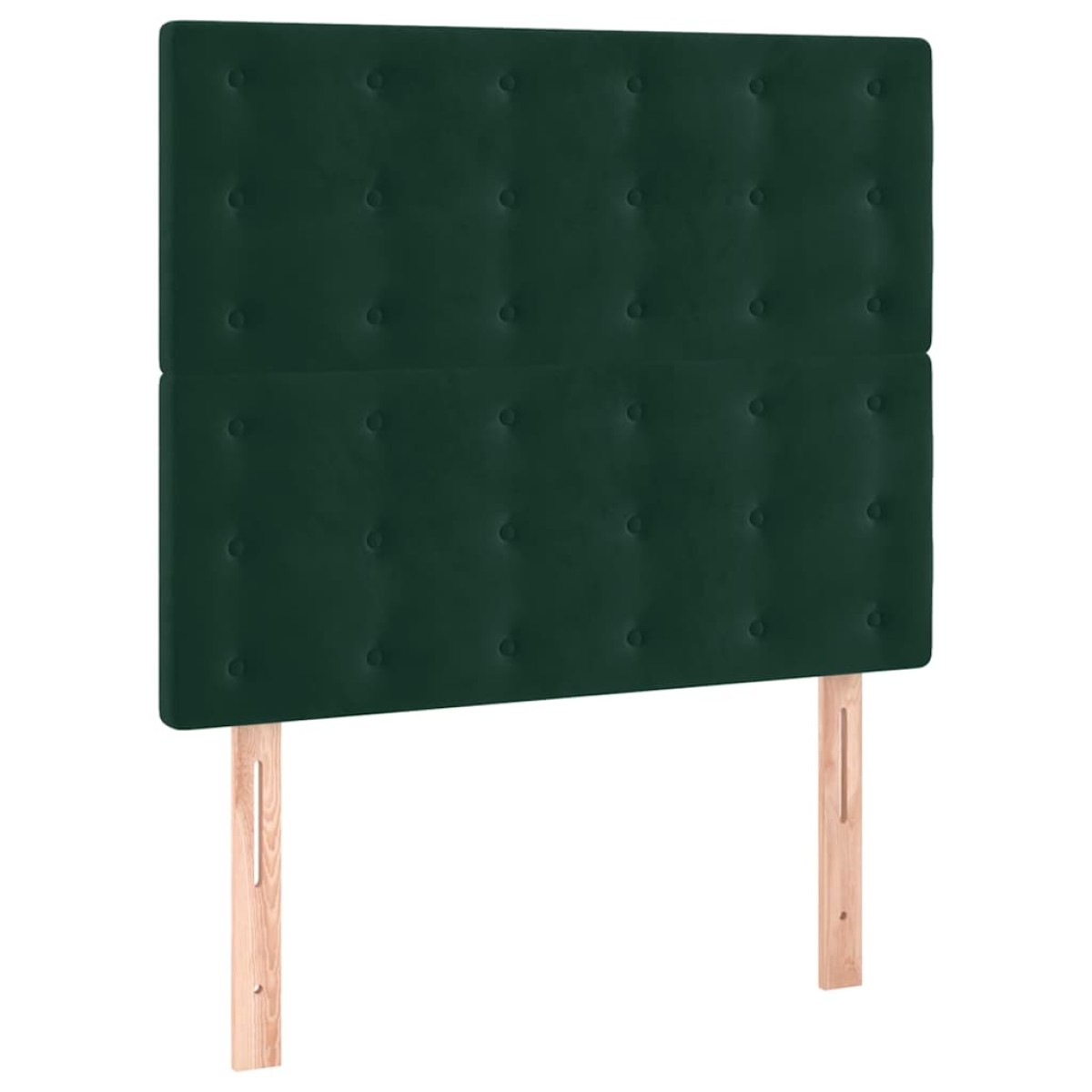 vidaXL Κρεβάτι Boxspring με Στρώμα Σκούρο Πράσινο 80x200 εκ. Βελούδινο