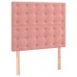 vidaXL Κρεβάτι Boxspring με Στρώμα Ροζ 80 x 200 εκ. Βελούδινο