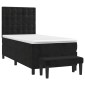 vidaXL Κρεβάτι Boxspring με Στρώμα Μαύρο 100x200 εκ. Βελούδινο