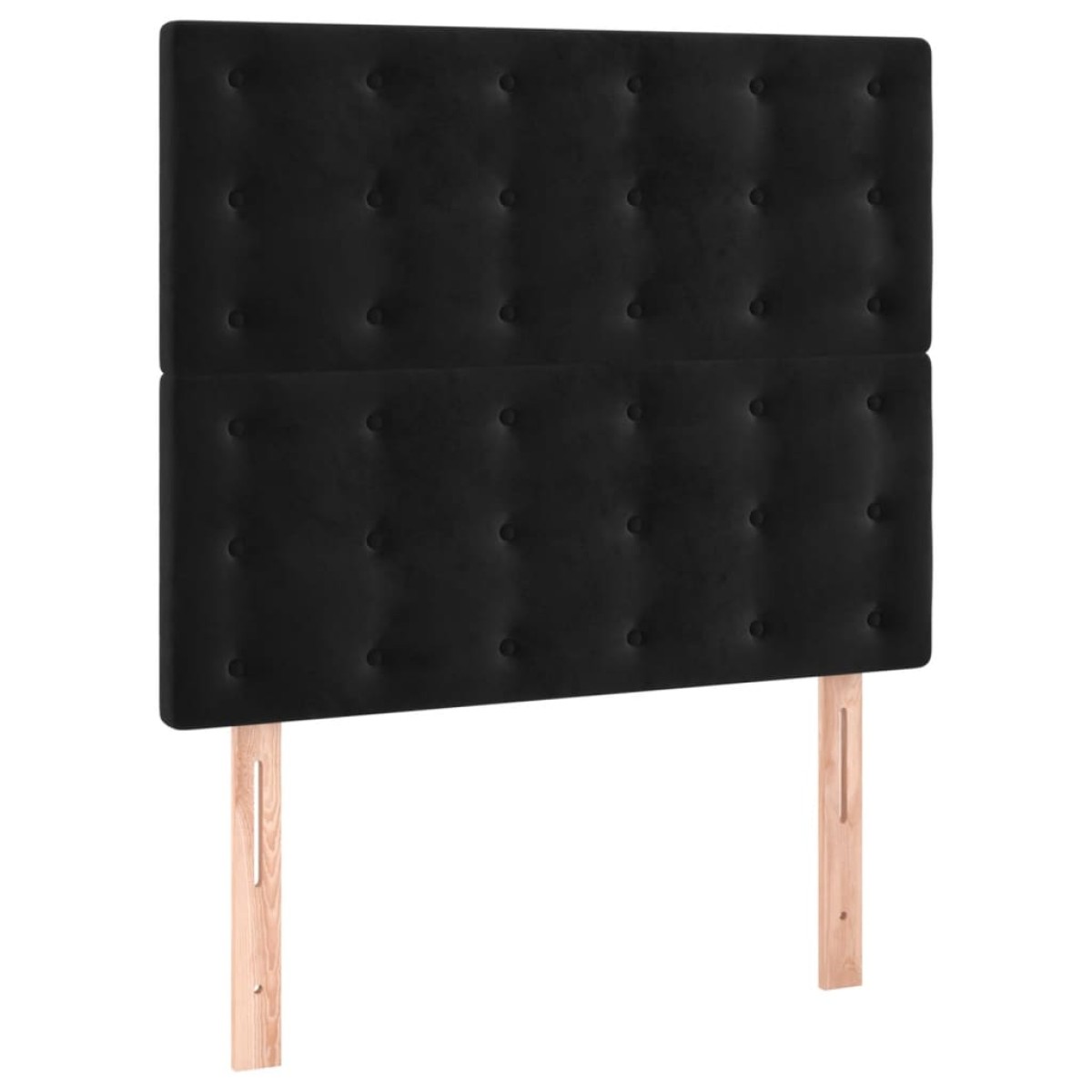 vidaXL Κρεβάτι Boxspring με Στρώμα Μαύρο 100x200 εκ. Βελούδινο