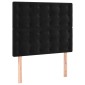 vidaXL Κρεβάτι Boxspring με Στρώμα Μαύρο 100x200 εκ. Βελούδινο