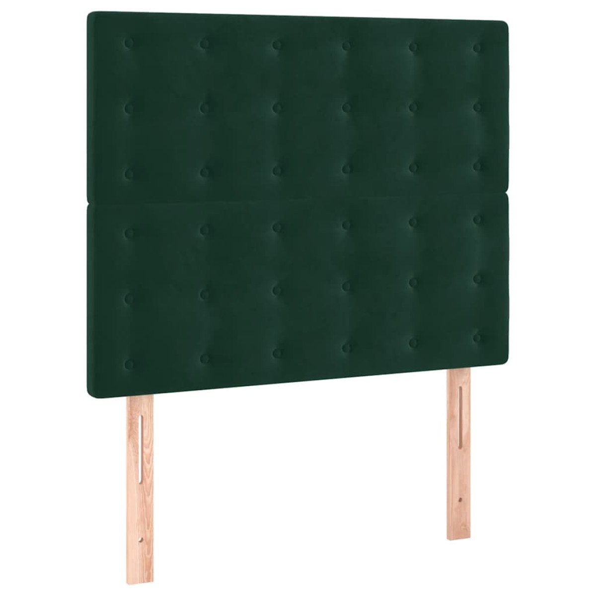 vidaXL Κρεβάτι Boxspring με Στρώμα Σκούρο Πράσινο 100x200εκ. Βελούδινο