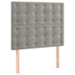 vidaXL Κρεβάτι Boxspring με Στρώμα Ανοιχτό Γκρι 120x200 εκ. Βελούδινο