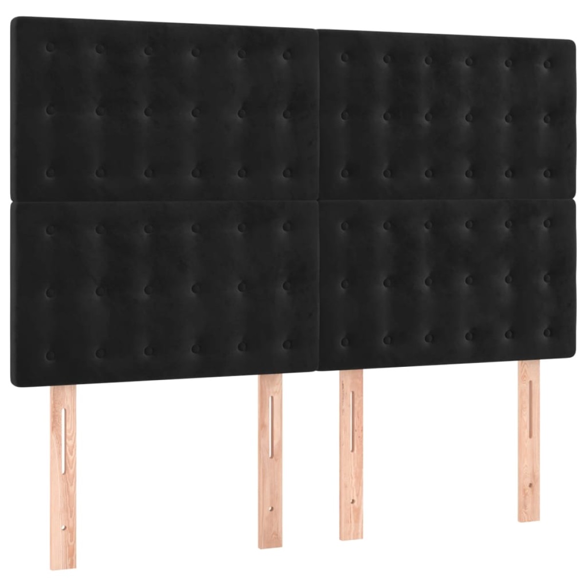 vidaXL Κρεβάτι Boxspring με Στρώμα Μαύρο 140x190 εκ. Βελούδινο
