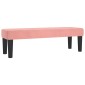vidaXL Κρεβάτι Boxspring με Στρώμα Ροζ 140x190 εκ. Βελούδινο