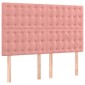 vidaXL Κρεβάτι Boxspring με Στρώμα Ροζ 140x200 εκ. Βελούδινο