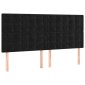 vidaXL Κρεβάτι Boxspring με Στρώμα Μαύρο 160x200 εκ. Βελούδινο