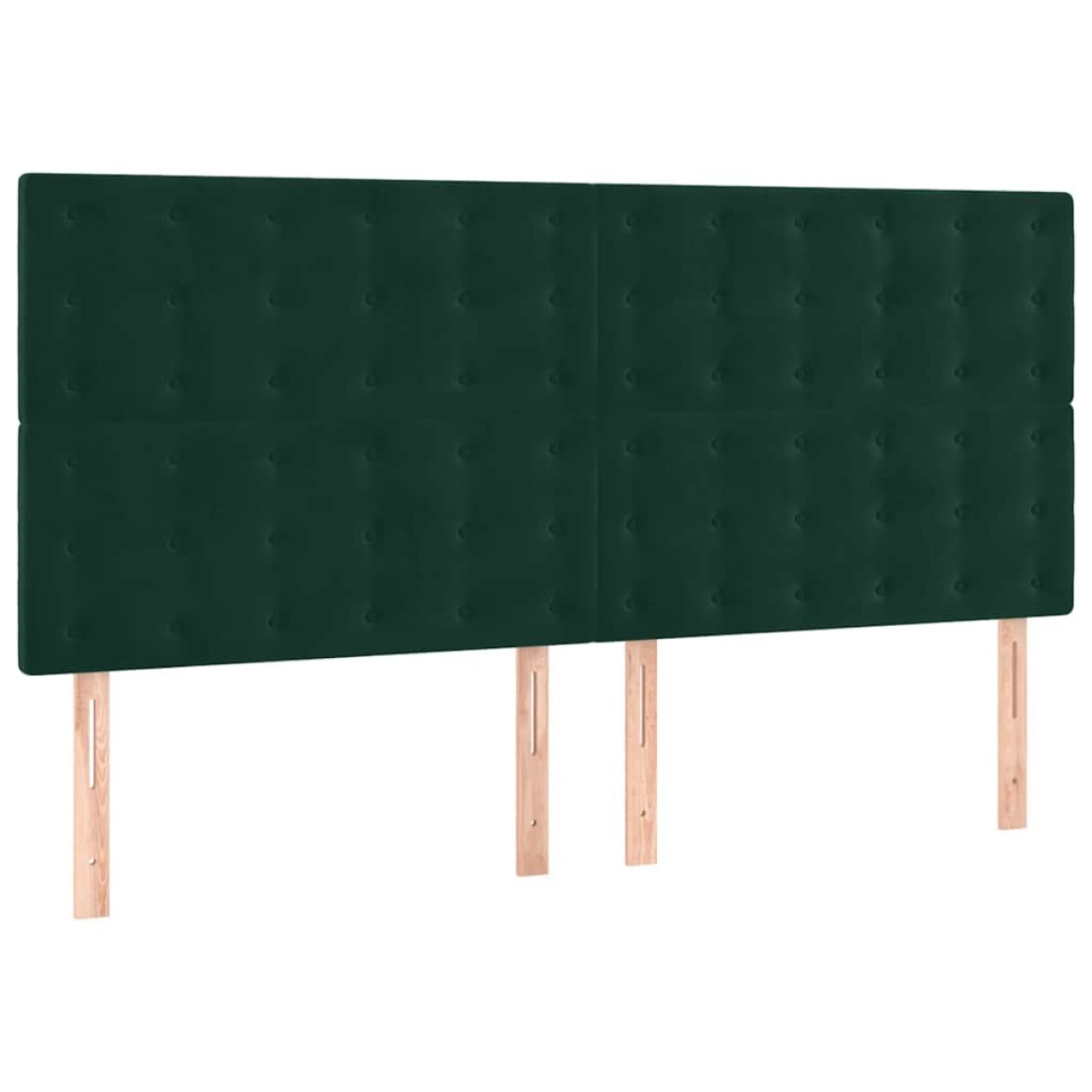 vidaXL Κρεβάτι Boxspring με Στρώμα Σκούρο Πράσινο 160x200εκ. Βελούδινο