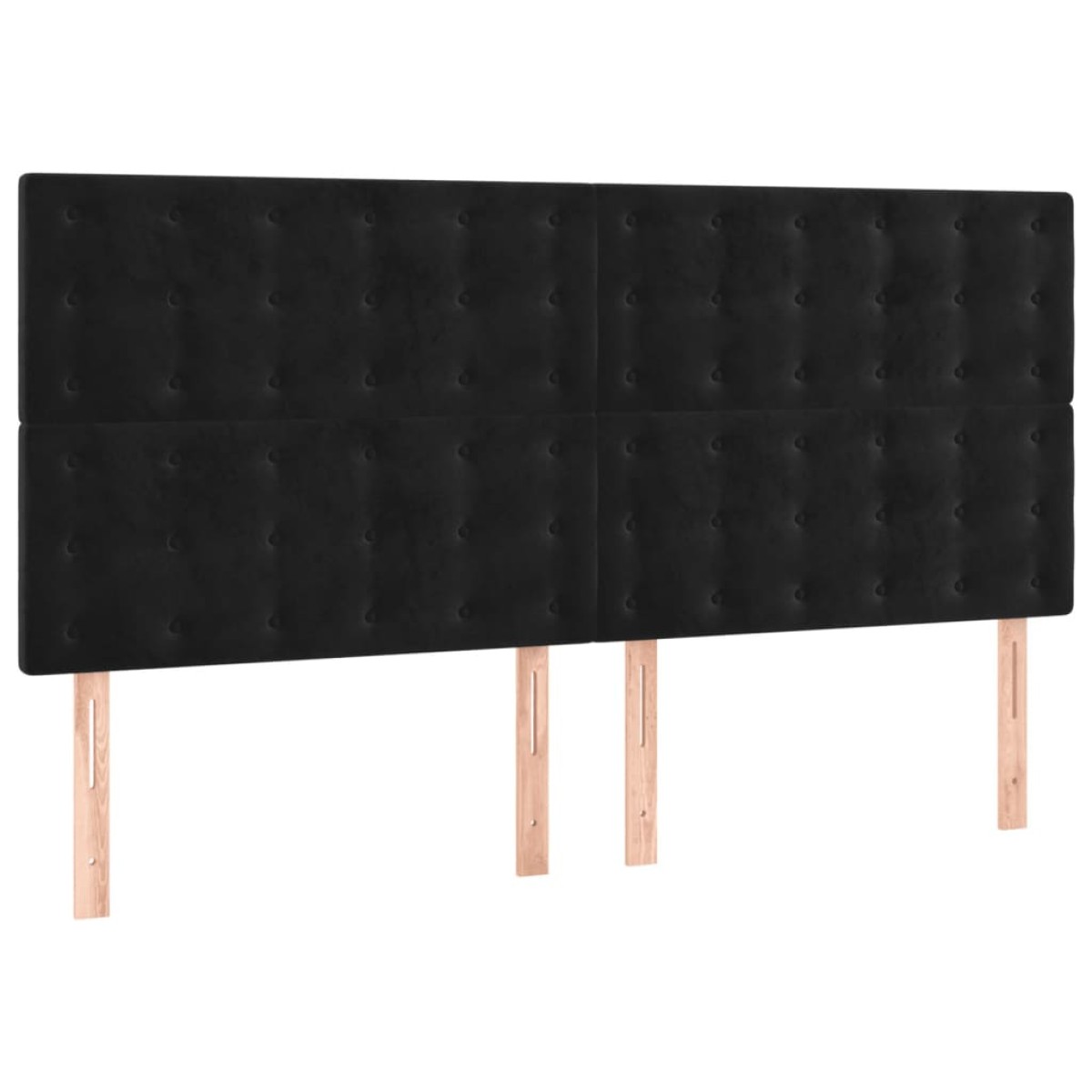 vidaXL Κρεβάτι Boxspring με Στρώμα Μαύρο 180x200 εκ. Βελούδινο