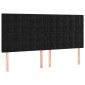 vidaXL Κρεβάτι Boxspring με Στρώμα Μαύρο 180x200 εκ. Βελούδινο