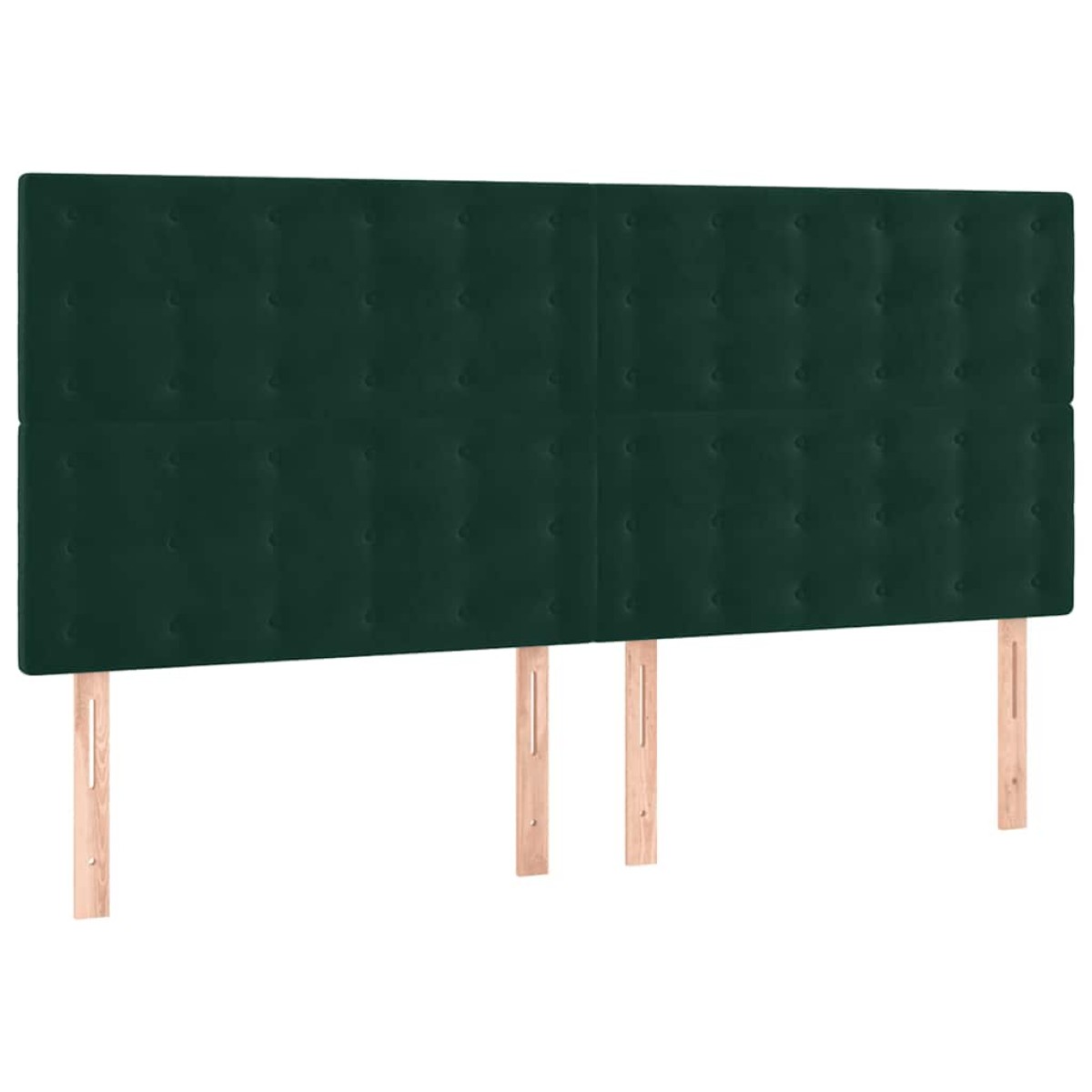 vidaXL Κρεβάτι Boxspring με Στρώμα Σκούρο Πράσινο 180x200εκ. Βελούδινο